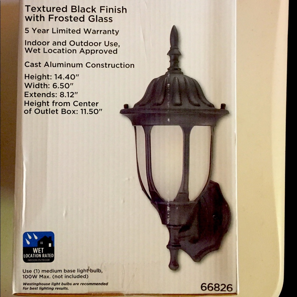 Outdoor Wall Light Textured Black